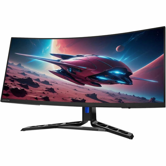 Lenovo Legion R34w-30 34" Class UW-QHD Curved Screen Gaming LED Monitor - 21:9 - Raven Black