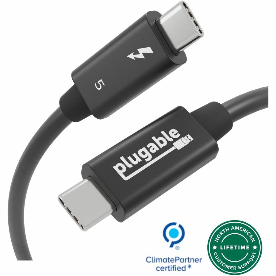 Plugable Thunderbolt 5 Cable with 80Gbps and 240W Charging - Thunderbolt Certified | Up to 120Gbps Bandwidth Boost