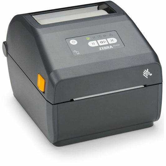 Zebra ZD421d Desktop Direct Thermal Printer - Monochrome - Label/Receipt Print - Fast Ethernet - USB - USB Host - Bluetooth 5.3 - IEEE 802.11ax Wireless LAN - Near Field Communication (NFC) - US - Gray