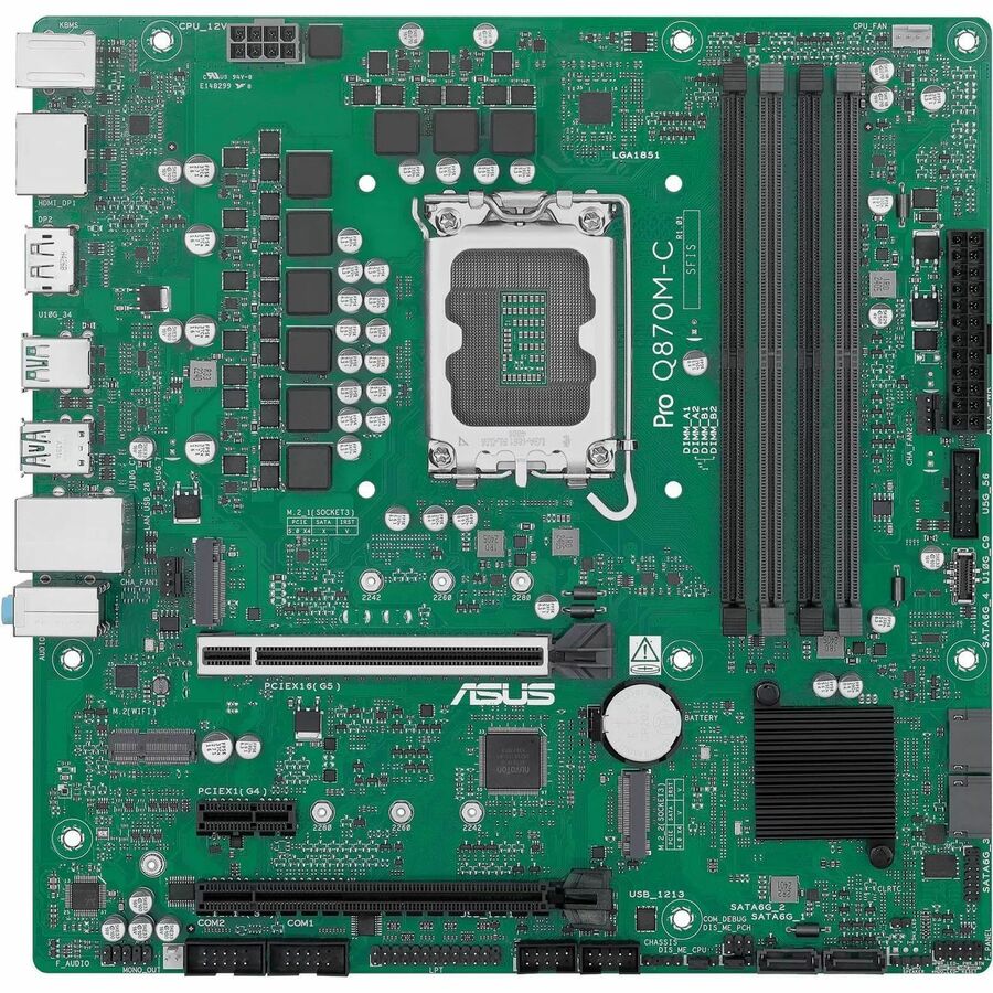 Asus Pro PRO Q870M-C-CSM Desktop Motherboard - Intel Q870 Chipset - Socket LGA-1851 - Micro ATX