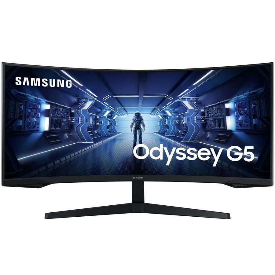 Samsung Odyssey G5 C34G55TWWN 34" Class UW-QHD Curved Screen LED Monitor - 21:9 - Black