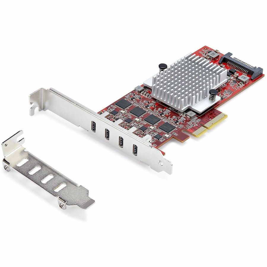 StarTech 4-Port USB Type-C PCIe Card, USB 3.2 10Gbps, USB-C PCI Express Expansion Card, 4x Independent USB Controllers, TAA-Compliant