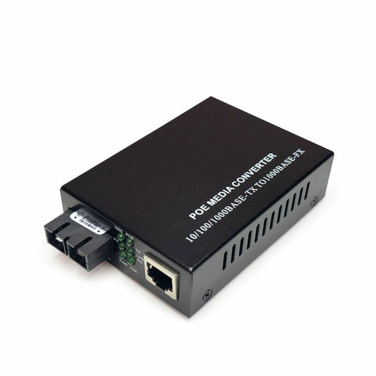 Black Box Gigabit Ethernet (1000-Mbps) PoE+ Media Converter - 10/100/1000-Mbps Copper to 1000-Mbps Fiber