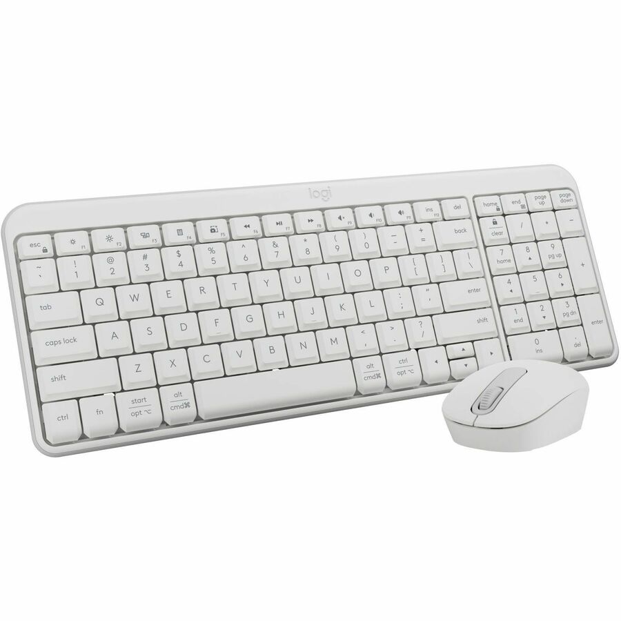 Logitech MK250 Bluetooth Wireless Mouse and Keyboard Combo: Fast & Easy Connectivity, Compact Wireless Keyboard, Ambidextrous Mouse (White)