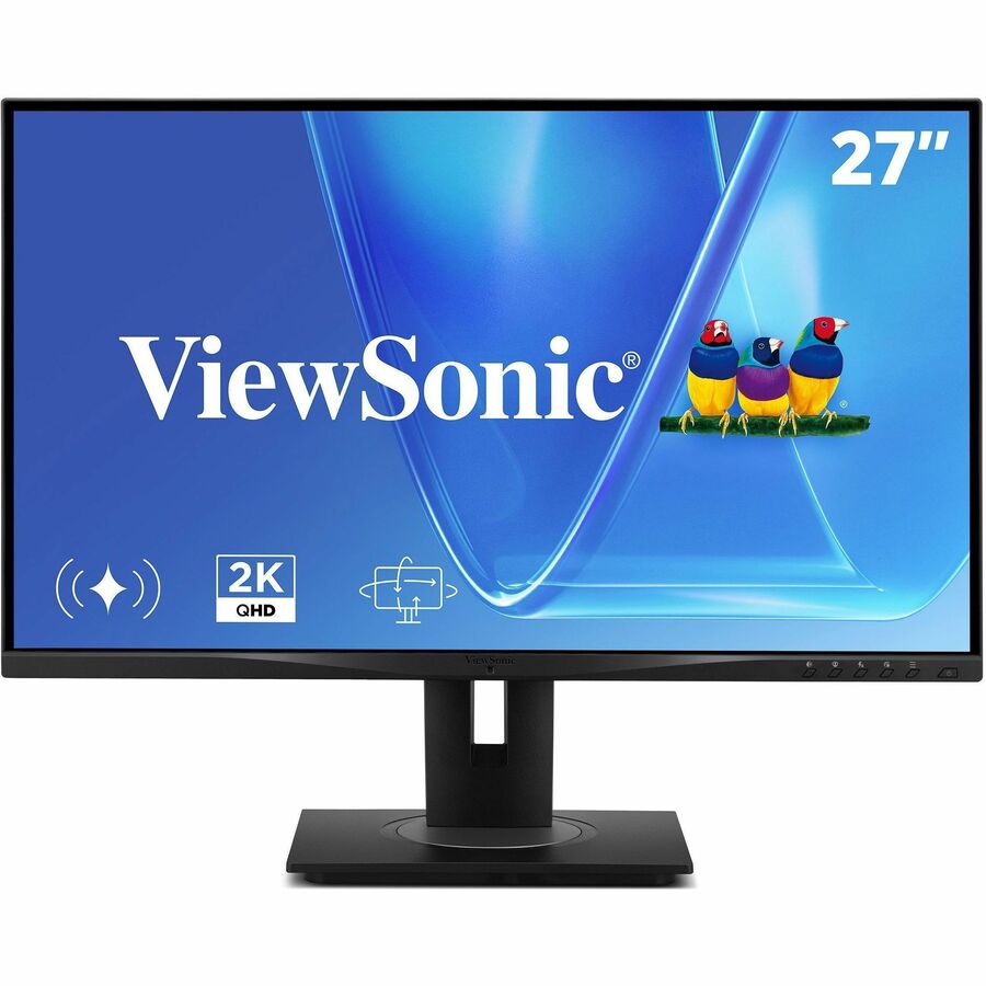 ViewSonic VG2748A-2K 27 Inch 1440p Monitor, IPS with Ambient Light Sensor and Privacy Alert for Smooth Home and Office Productivity, Advanced Ergonomics, HDMI, USB Hub, and DisplayPort Inputs