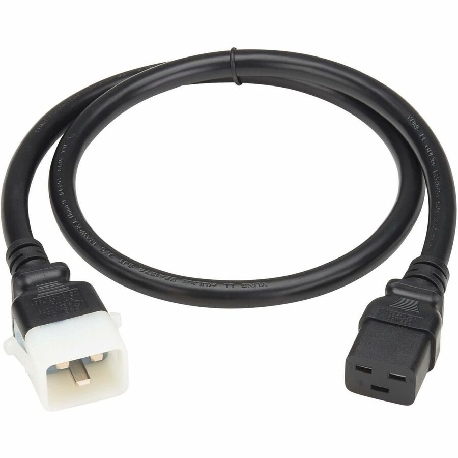 Eaton Tripp Lite Series PDU Power Cord, C19 to P-Lock C20 - Heavy-Duty, 20A, 250V, 12 AWG, 3 ft. (0.9 m), Black