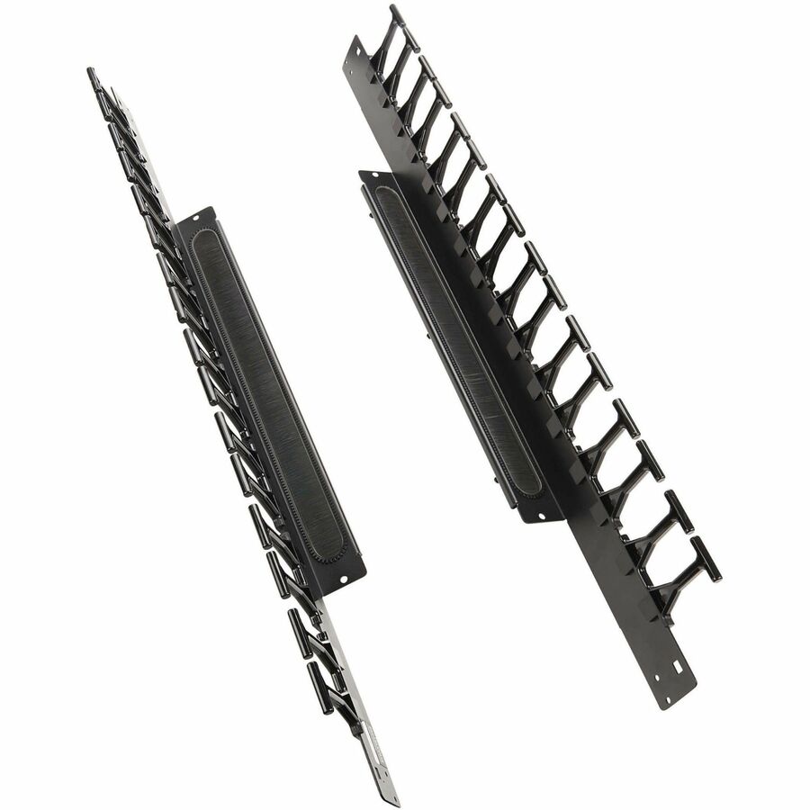 Tripp Lite series Rack Vertical Cable Manager for 42U, 45U and 48U Enclosures - Multiple Short Fingers, Black