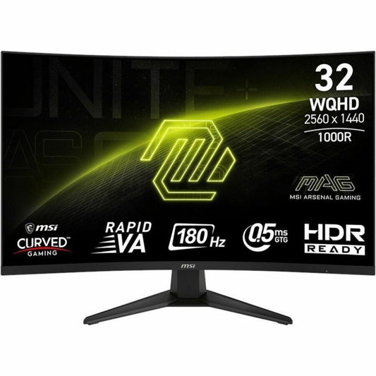 MSI MAG 325CQF 31.5 inch VA QHD Display 180Hz FreeSync Curved Gaming Monitor