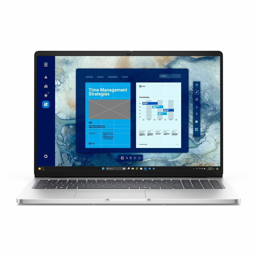 Dell Pro 16 PC16250 16" Notebook - Full HD Plus - 60 Hz - Intel Core Ultra 7 255U - 16 GB - 512 GB SSD - English (US) Keyboard - Platinum Silver