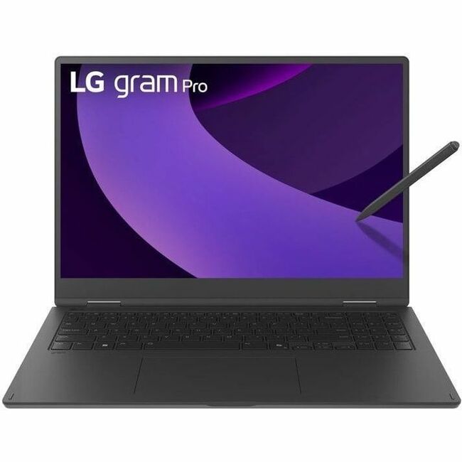 LG gram Pro 16T90TP-K.AAB4U1 16" Touchscreen Convertible 2 in 1 Notebook - WQXGA+ - 120 Hz - Intel Core Ultra 7 255H - Intel Evo Platform - 16 GB - 1 TB SSD - Obsidian Black