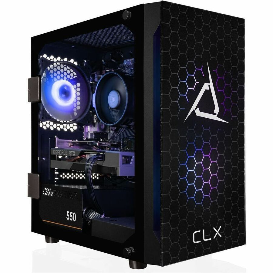 CLX SET TGMSETRTA5502BM Gaming Desktop Computer - AMD Ryzen 5 8400F - 32 GB - 2 TB SSD - Mini-tower - Black