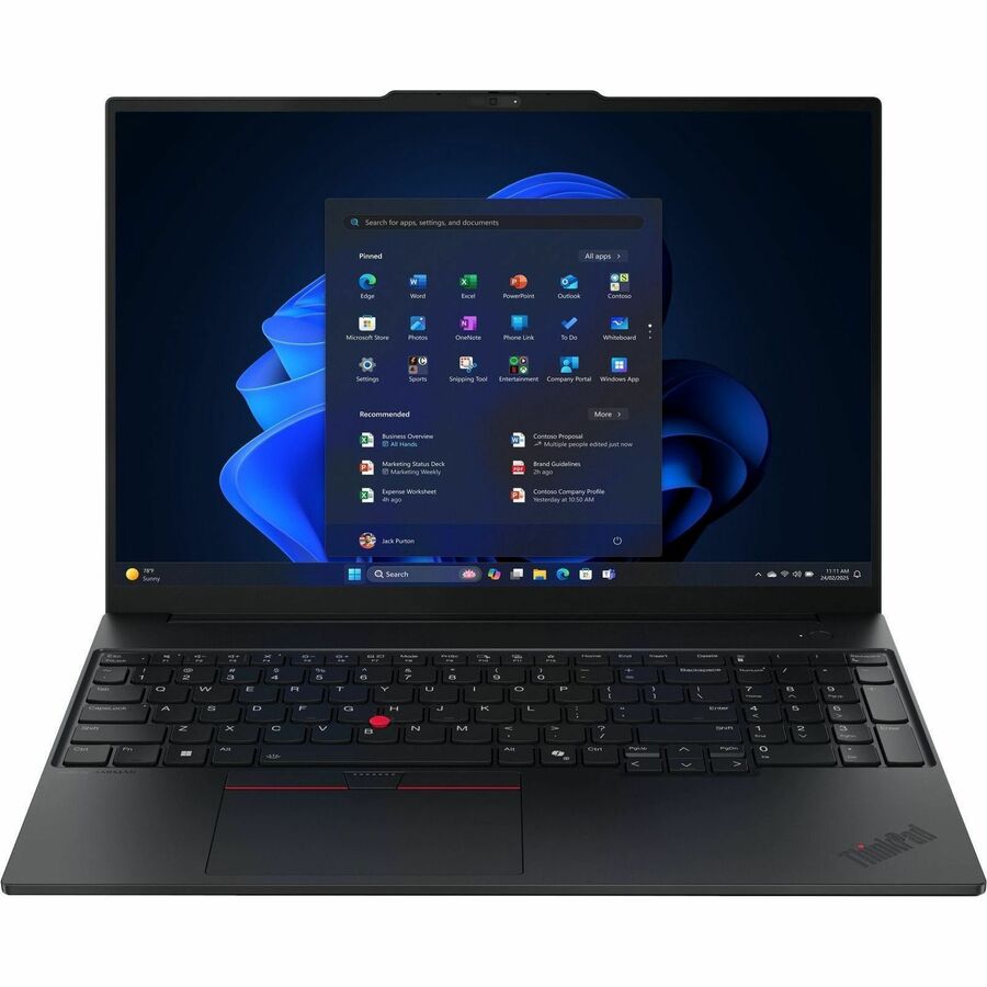 Lenovo ThinkPad E16 Gen 3 21ST0008US 16" Touchscreen Notebook - WUXGA - AMD Ryzen 7 250 - 16 GB - 512 GB SSD - English Keyboard - Black