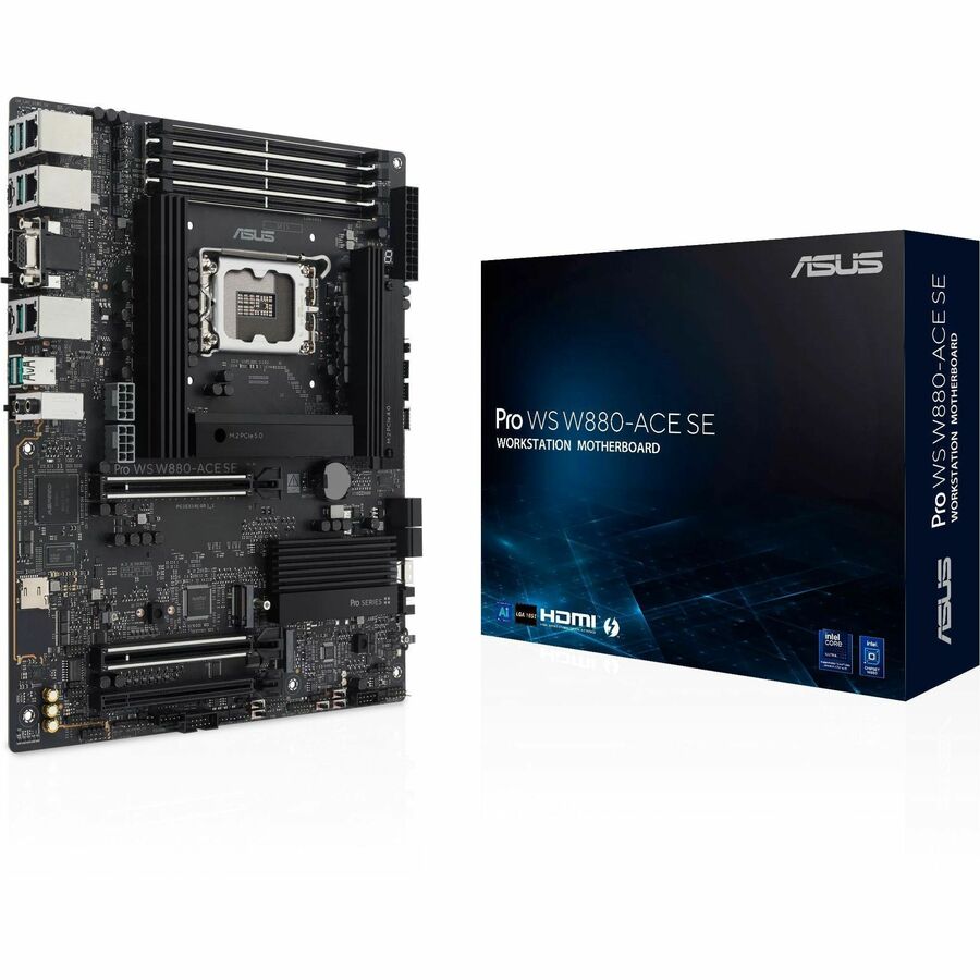 Asus Pro Pro WS W880-ACE SE Gaming Desktop Motherboard - Intel W880 Chipset - Socket LGA-1851 - ATX