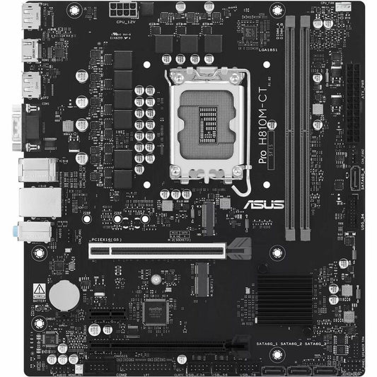 Asus Pro H810M-CT-CSM Desktop Motherboard - Intel H810 Chipset - Socket LGA-1851 - Micro ATX