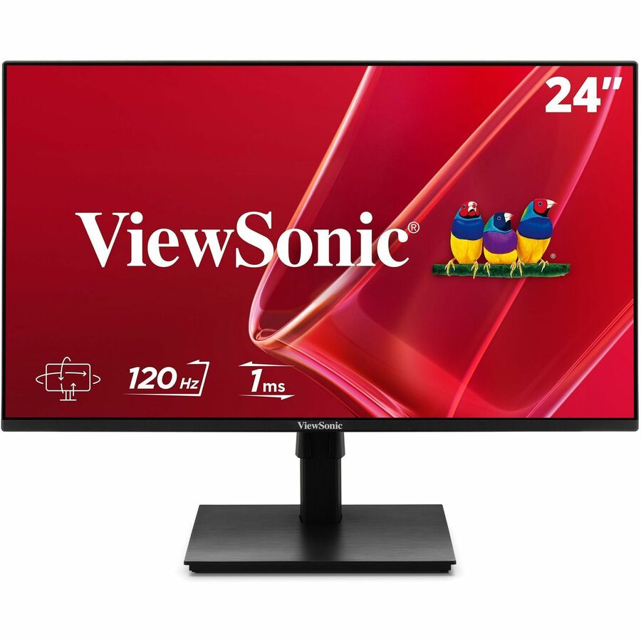 ViewSonic VA2448-MHJ 24 Inch 1080p Monitor, IPS Display with 120Hz for Smooth Home and Office Viewing, Eye Care Technology, Advanced Ergonomics, HDMI, and VGA Inputs