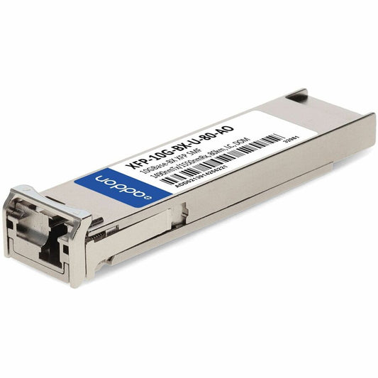 AddOn MSA and TAA 10GBase-BX XFP Transceiver (SMF, 1490nmTx/1550nmRx, 80km, LC, DOM)