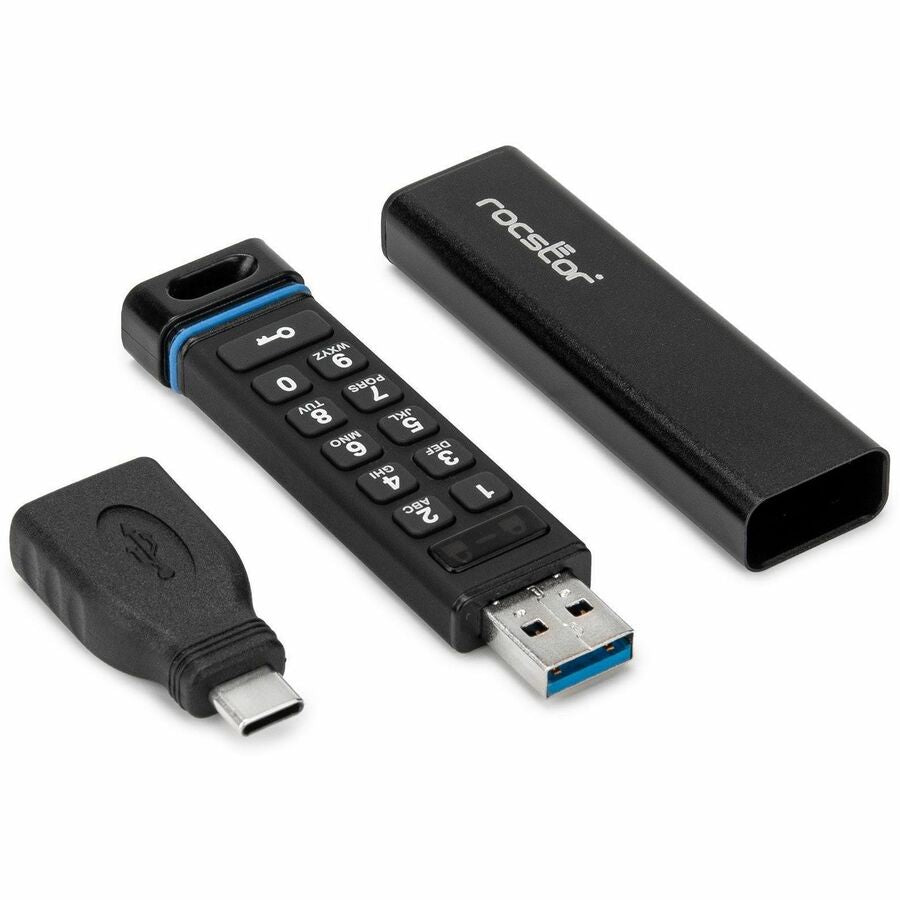 Rocstor DataSecure FX5 64GB Encrypted USB Flash Drive