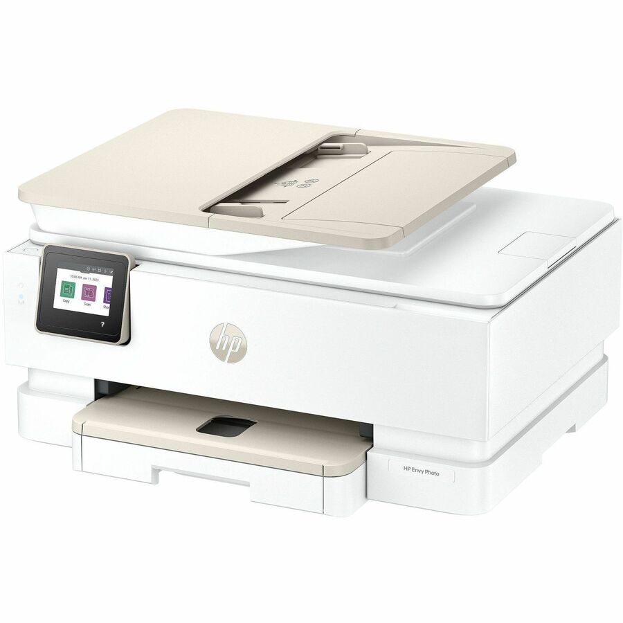 HP ENVY Photo 7975 Wired & Wireless Inkjet Multifunction Printer - Color - White/Light Portobello
