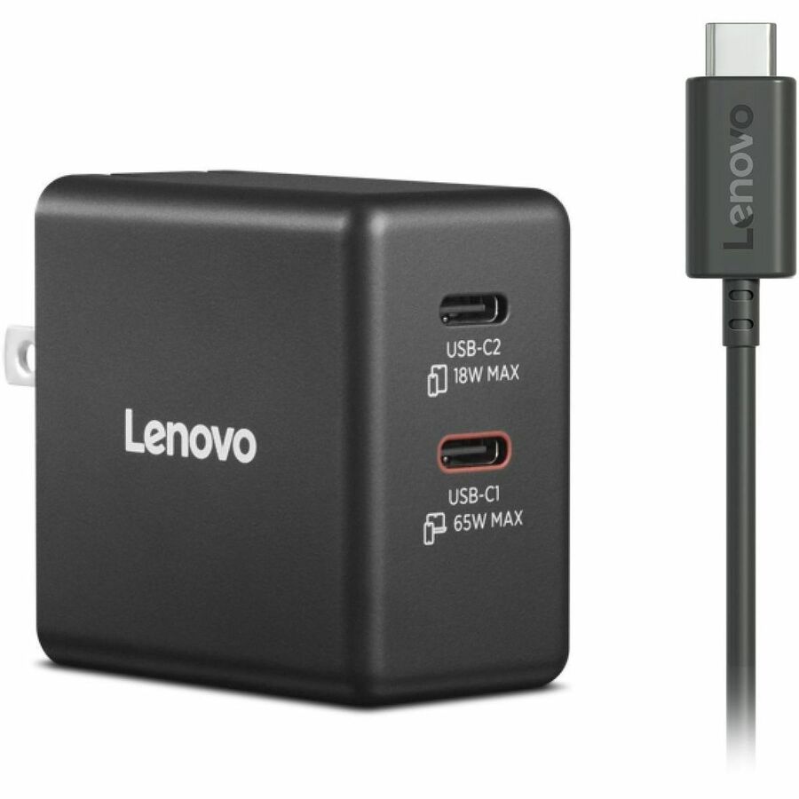 Lenovo Dual USB-C 65W GaN Charger