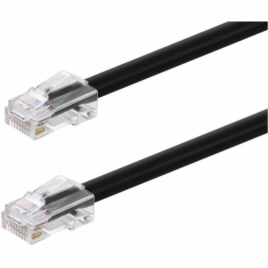 MONOPRICE CAT6A 100FT BLACK PATCH CABLE, 26AWG, 10G, BARE COPPER CONDUCTOR, GOLD