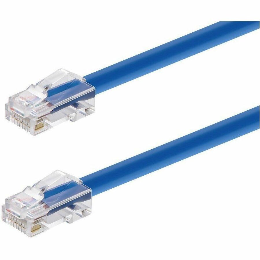 MONOPRICE CAT6A 100FT BLUE PATCH CABLE, 26AWG, 10G, BARE COPPER CONDUCTOR, GOLD