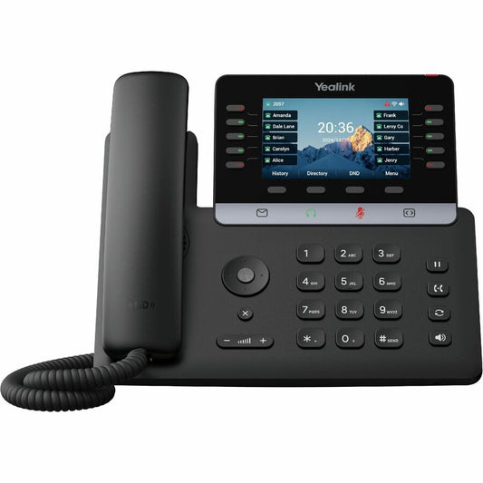 Yealink T74U IP Phone - Corded - Corded - 10 Multiple Conferencing - Wall Mountable, Stand Mountable - Black