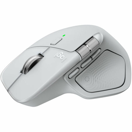 Logitech MX Master 4 for Mac, Ergonomic Bluetooth Mouse with Advanced Performance Haptic Feedback, Ultra-Fast Scrolling, USB-C Charging, MacOS, iPadOS, Windows - white silver