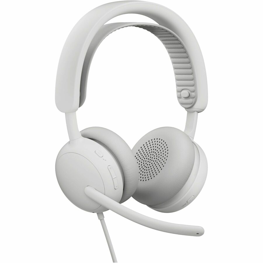 Logitech Zone Wired 2 - Noise-Canceling Headset with Adaptive Hybrid ANC, USB-C with USB-A adapter, Offwhite