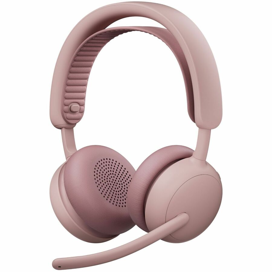 Logitech Zone Wireless 2 ES - Noise-Canceling Wireless Headset with Adaptive Hybrid ANC, Bluetooth, Rose