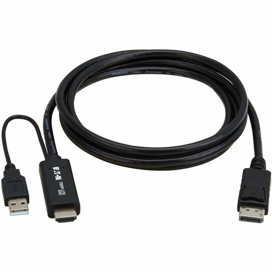 Tripp Lite series HDMI to DisplayPort Active Adapter Cable (M/M) - 4K 60 Hz, USB Power, Black, 1 m