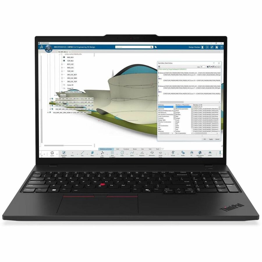 Lenovo ThinkPad P16s Gen 4 21QV003HUS 16" Touchscreen Mobile Workstation - WQUXGA - 60 Hz - Intel Core Ultra 7 2nd Gen 265H - vPro Technology - 64 GB - 2 TB SSD - English Keyboard - Black