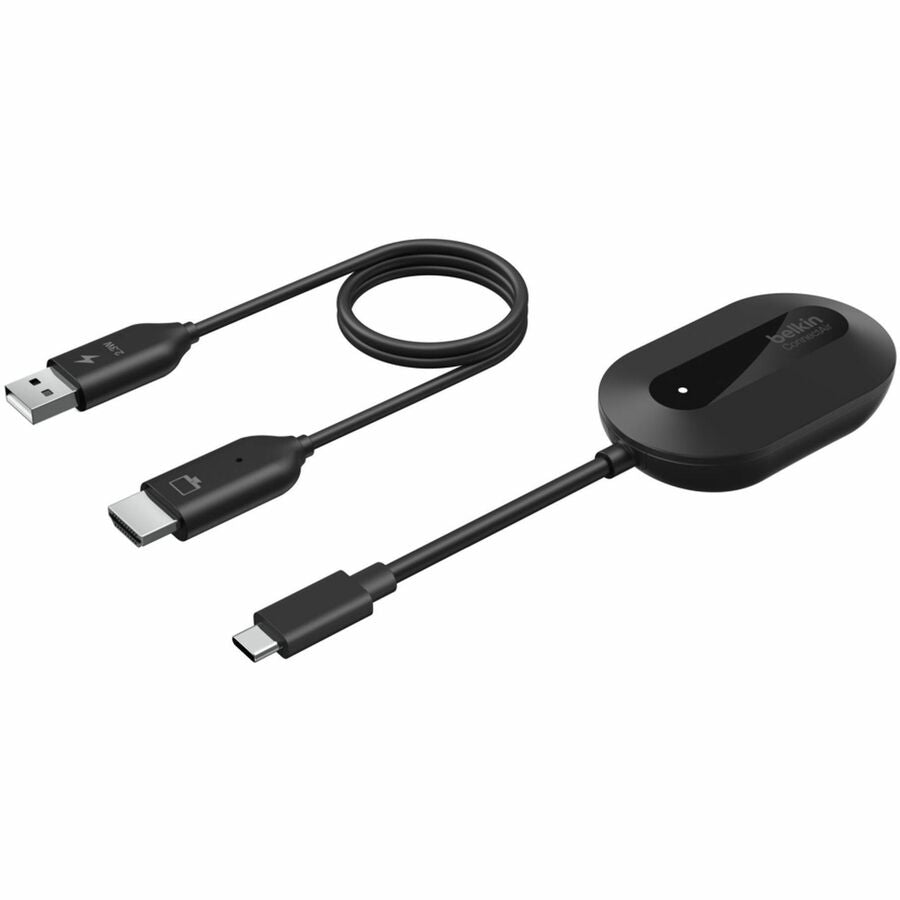 Belkin ConnectAir Wireless HDMI Video Adapter - USB-C Transmitter w/ USB-A to HDMI Receiver - AV Extender - Black