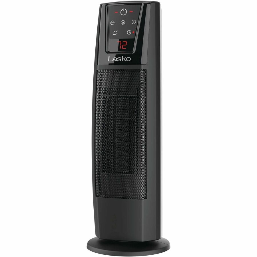 Lasko 1500W Digital Ceramic Tower Space Heater with Remote Control, CT20111, Black