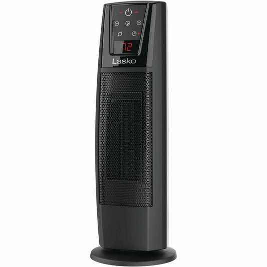 Lasko 1500W Digital Ceramic Tower Space Heater with Remote Control, CT20111, Black