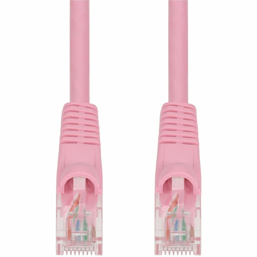 AddOn 75ft Pink CAT 6 PVC Ethernet Cable Snagless Bubble Boot RJ-45 M/M