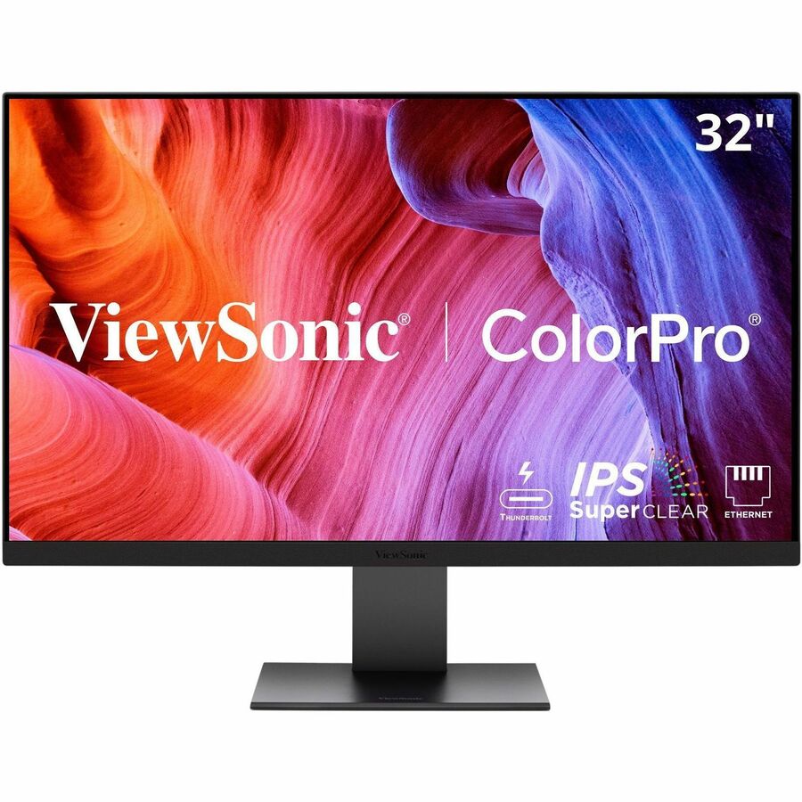 ViewSonic VP3276T-4K 32 Inch 4K ColorPro Monitor, IPS Display with 100% sRGB and Pantone Validated for Mac Studio and MacBook Pro, Advanced Ergonomics, Thunderbolt 4, HDMI, and DisplayPort Inputs