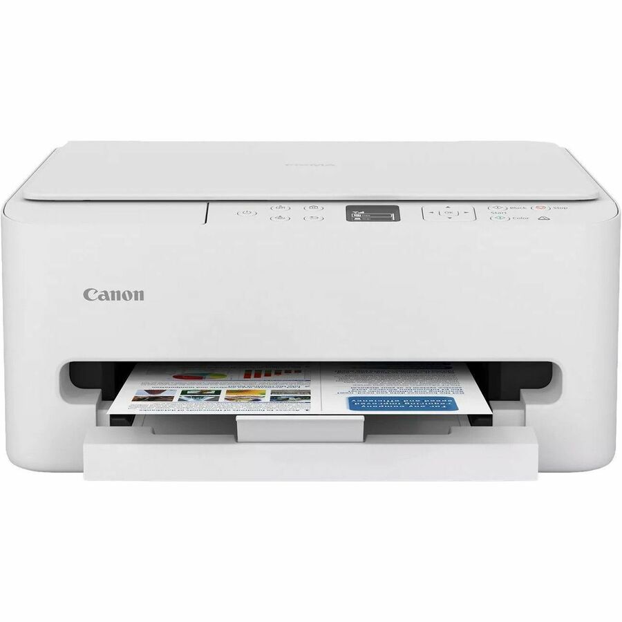 Canon PIXMA TS6520 Wired & Wireless Inkjet Multifunction Printer - Color - White