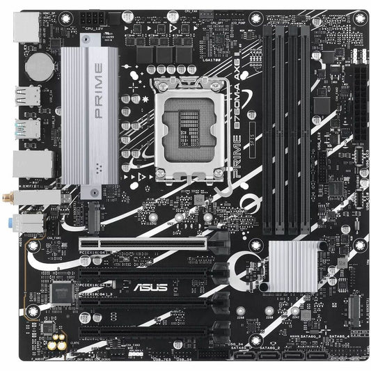 Asus Prime B760M-A AX6 II Desktop Motherboard - Intel B760 Chipset - Socket LGA-1700 - Micro ATX