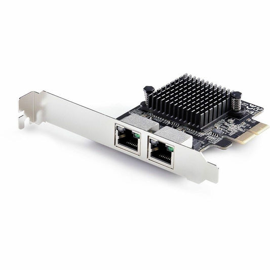 StarTech 2-Port 5G Gigabit PCIe Network Adapter Card, 5G/2.5G/1G/100M/10M, PCI Express NIC, Realtek RTL8126, Windows & Linux, TAA