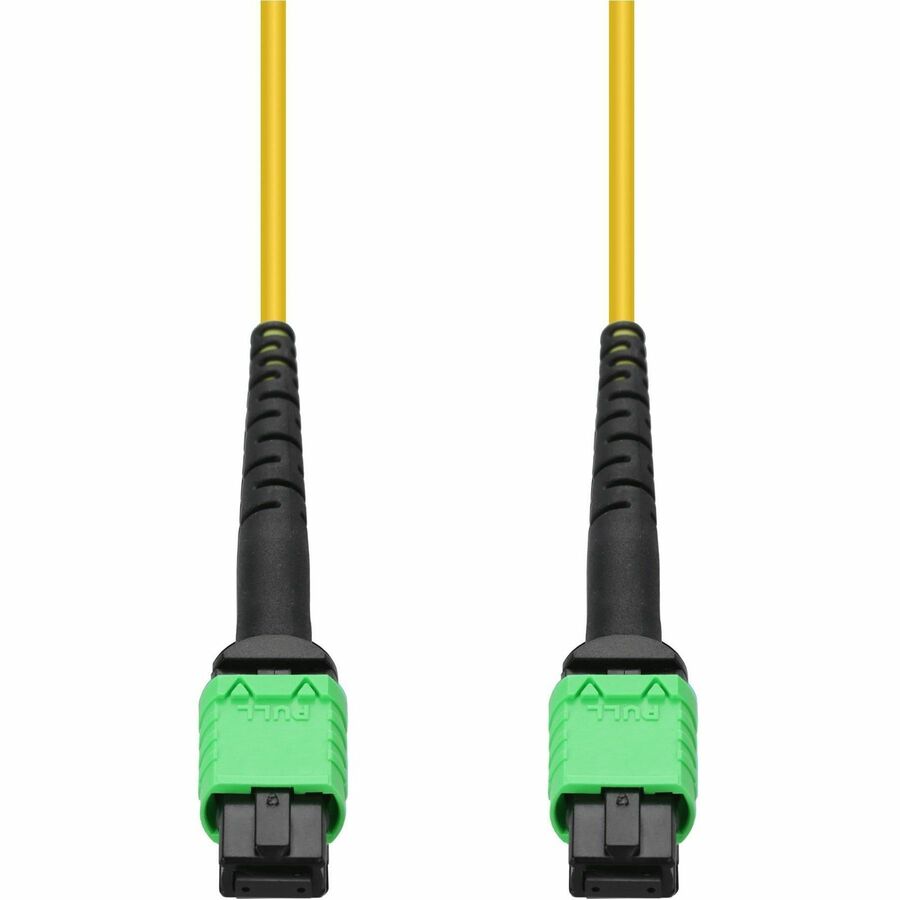 AddOn 15m MPO/APC to MPO/APC Yellow OS2 OFNP (Plenum-Rated) 24-Strand SMF Fiber Patch Cable