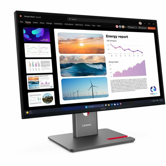 Lenovo ThinkVision P24Q-40 24" Class WQHD LED Monitor - 16:9 - Raven Black