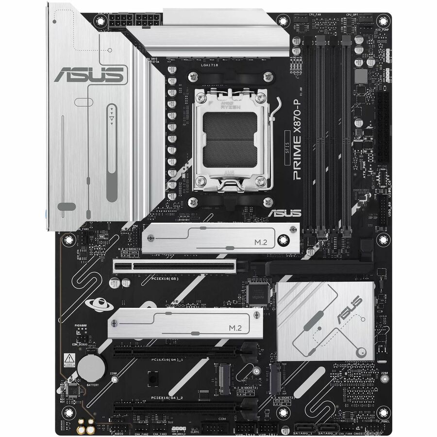 Asus Prime X870-P-CSM Gaming Desktop Motherboard - AMD X870 Chipset - Socket AM5 - ATX