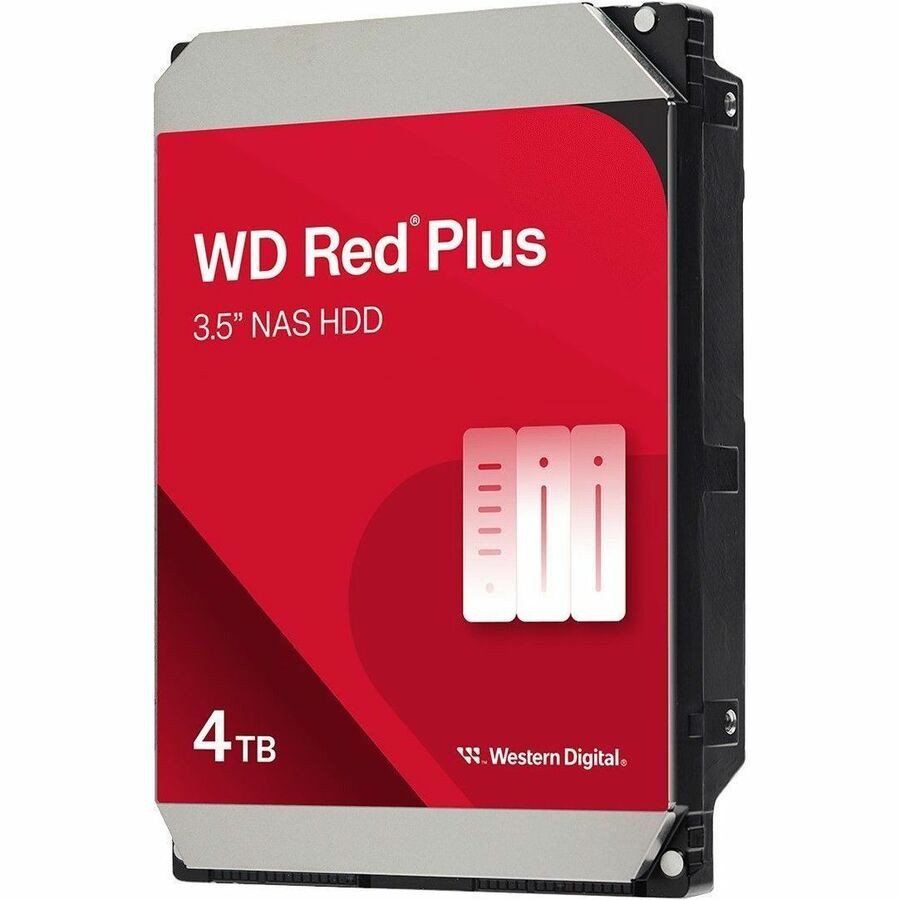 WD Red Plus WD40EFZZ 4 TB Hard Drive - 3.5" - SATA - Conventional Magnetic Recording (CMR) Method
