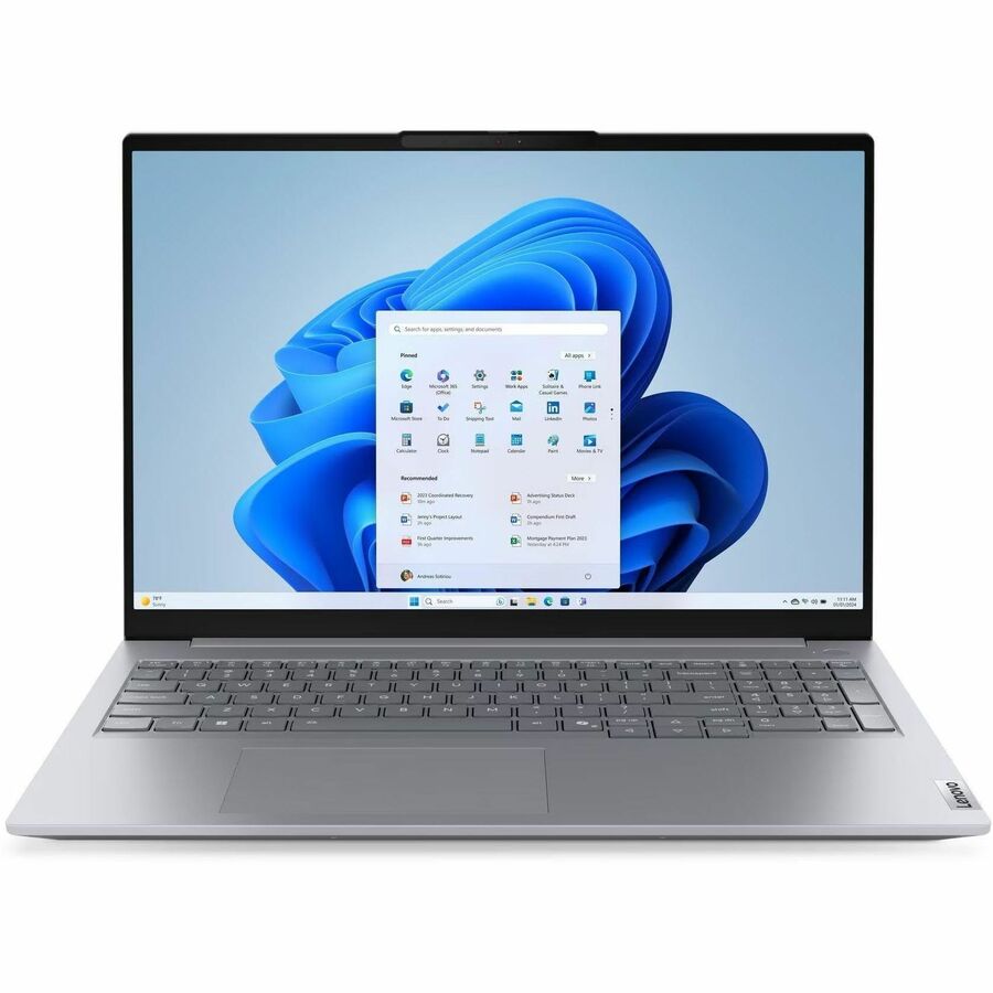 Lenovo ThinkBook 16 G9 IRL 21US0001US 16" Touchscreen Notebook - WUXGA - 120 Hz - Intel Core 7 2nd Gen 240H - 16 GB - 512 GB SSD - English Keyboard - Arctic Gray