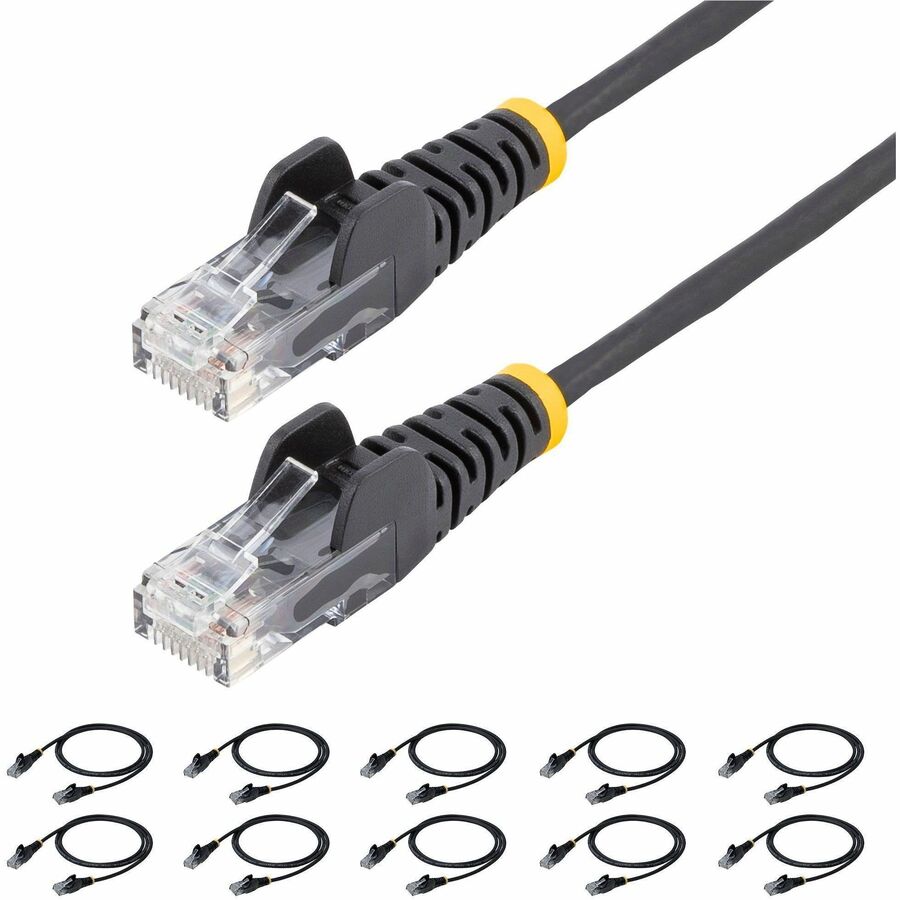 10-PACK OF SLIM CAT6 CABLES IS IDEAL FOR MULTIPLE SETUPS; SUPPORTS 10GBPS AND 10