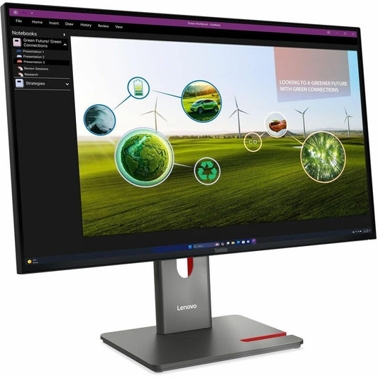 Lenovo ThinkVision P27Q-40 27" Class WQHD LED Monitor - 16:9 - Eclipse Black