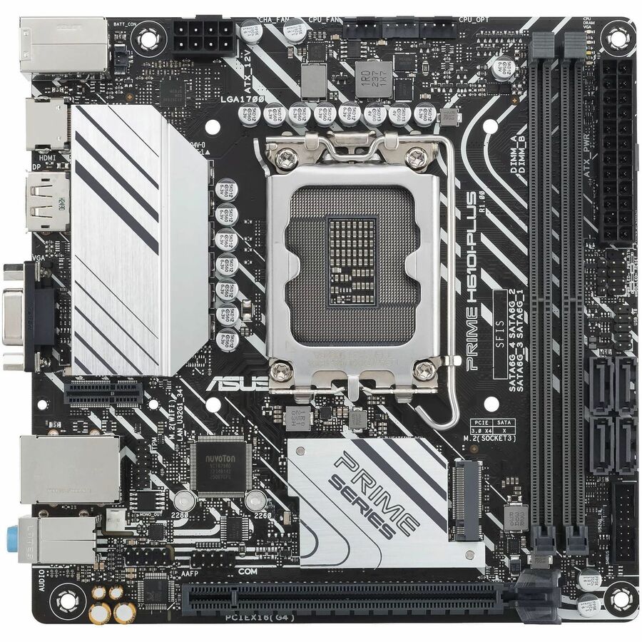 Asus Prime H610I-PLUS-CSM Desktop Motherboard - Intel H610 Chipset - Socket LGA-1700 - Mini ITX