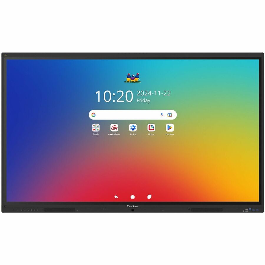 ViewSonic IFP6541 65" 4K UHD Android EDLA ViewBoard Interactive Display, 64-Point Touch, 100W USB-C, Integrated Microphone Array, 55W Soundbar