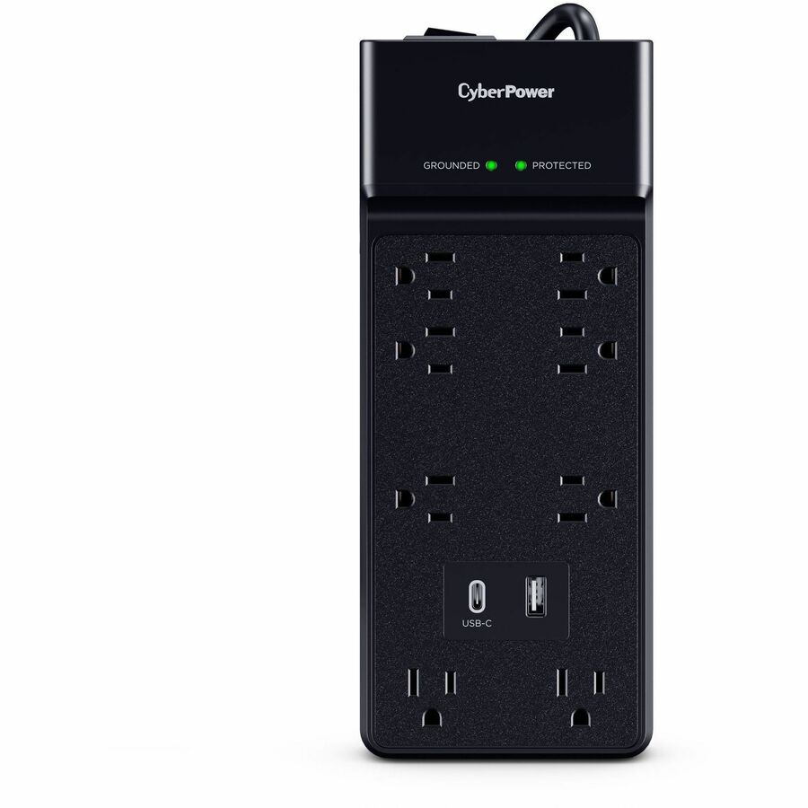 CyberPower CSP806UC18 Home and Office 8 - Outlet Surge Protector with 2400 J Surge Suppression
