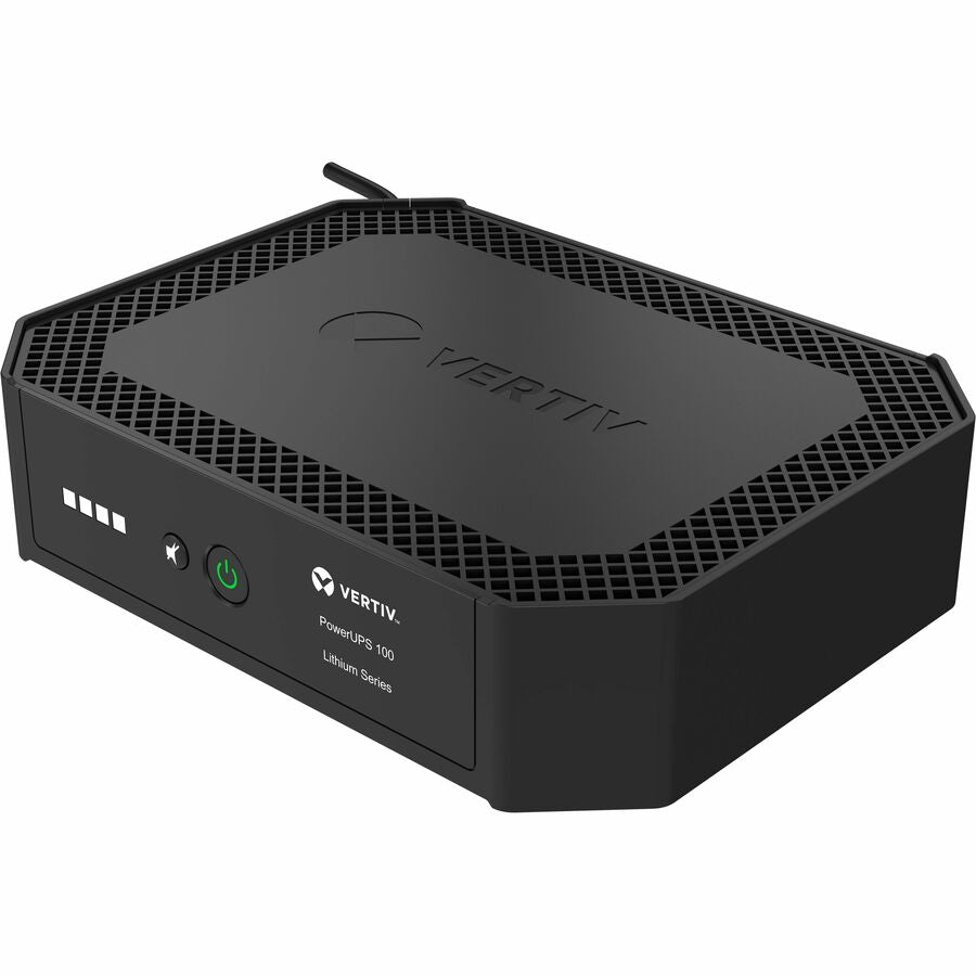 Vertiv PowerUPS 100 Standby Lithium-Ion UPS PUL-350LVT, 350VA/210W, 120V, Wall-Mount, LED, 4 NEMA 5-15R Outlets, Five-Year Warranty